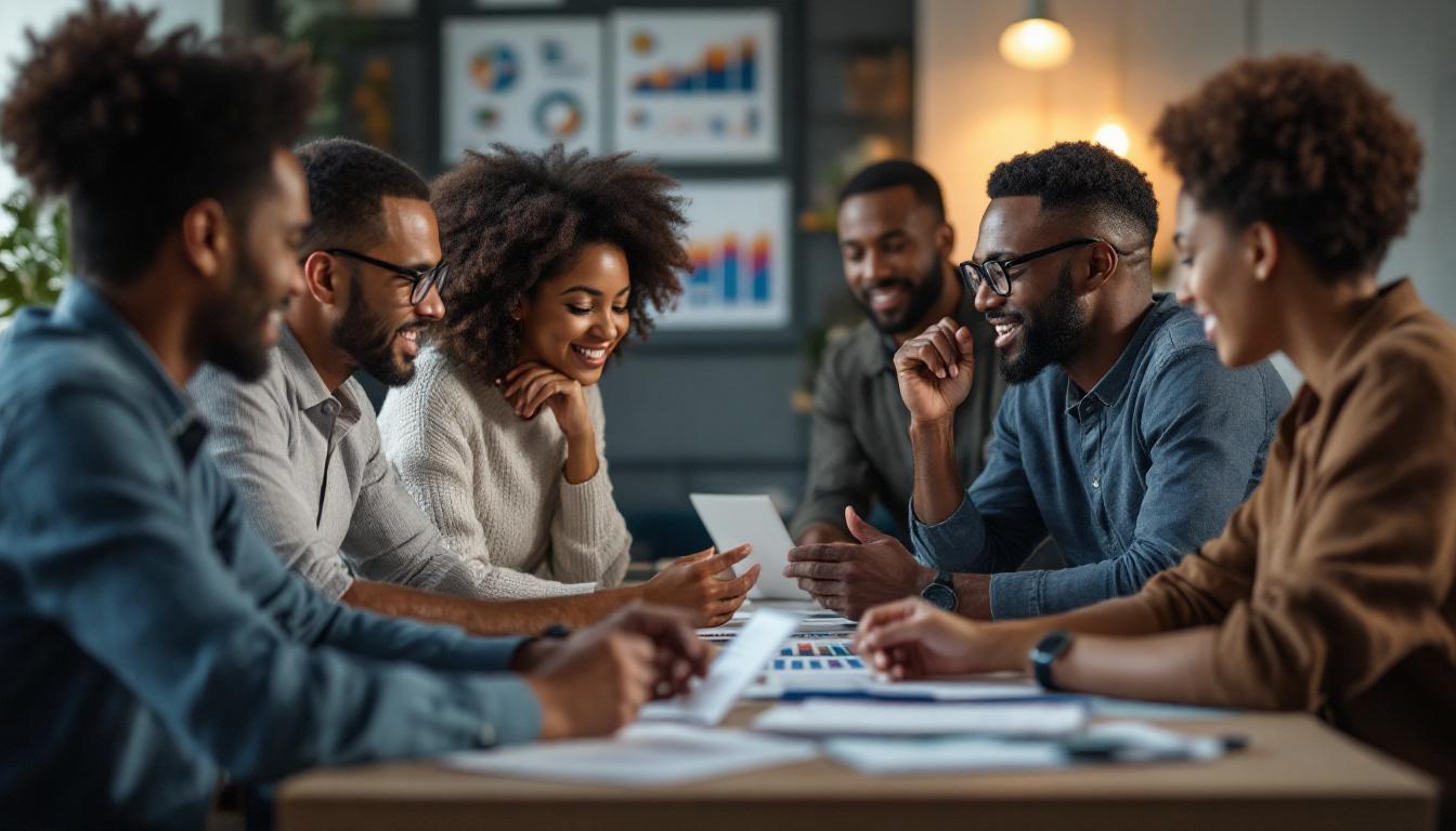 A photograph of a diverse group of individuals engaged in a career assessment workshop